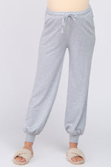 Heather Grey Maternity Jogger Pants