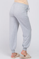 Heather Grey Maternity Jogger Pants