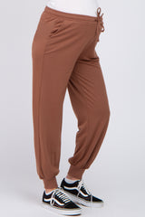 Camel Maternity Jogger Pants