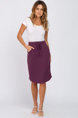 Plum Maternity Skirt