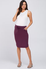 Plum Maternity Skirt