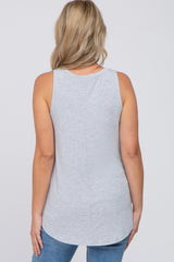 Heather Grey V-Neck Maternity Tank Top