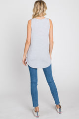 Heather Grey V-Neck Tank Top