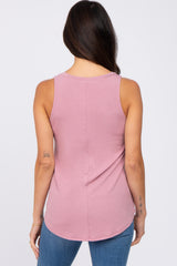 Mauve V-Neck Tank Top