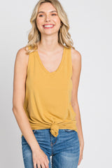 Yellow V-Neck Tank Top