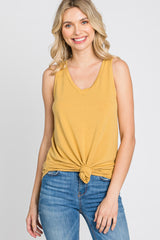 Yellow V-Neck Tank Top