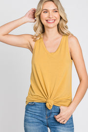 Yellow V-Neck Tank Top