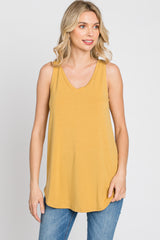 Yellow V-Neck Tank Top