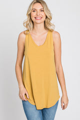 Yellow V-Neck Tank Top