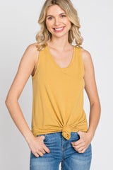 Yellow V-Neck Tank Top