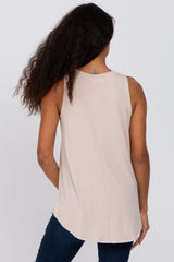 Light Pink V-Neck Tank Top