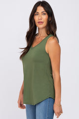 Olive V-Neck Tank Top