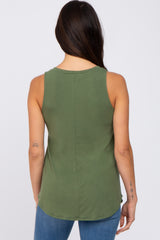 Olive V-Neck Tank Top