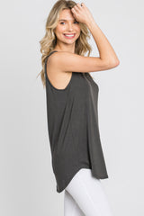 Charcoal V-Neck Tank Top