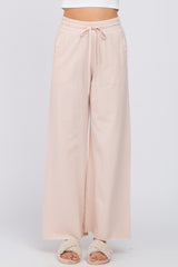 Light Pink Smocked Waist Lounge Pants