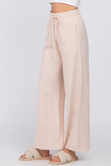 Light Pink Smocked Waist Lounge Pants