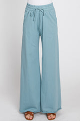 Blue Smocked Waist Lounge Pants