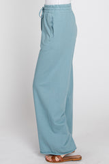 Blue Smocked Waist Lounge Pants