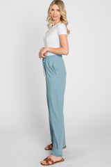 Blue Smocked Waist Lounge Pants