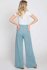 Blue Smocked Waist Lounge Pants