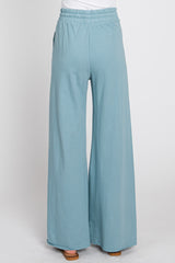 Blue Smocked Waist Lounge Pants