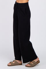 Black Smocked Waist Lounge Pants