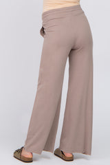 Mocha Smocked Waist Maternity Lounge Pants