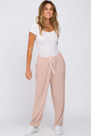 Light Pink Contrast Jogger Pants