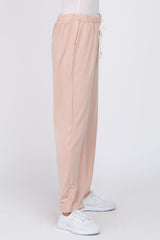 Light Pink Contrast Jogger Pants