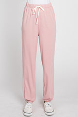 Mauve Contrast Jogger Pants