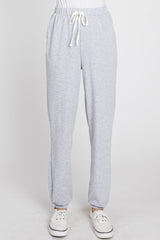 Grey Contrast Jogger Pants