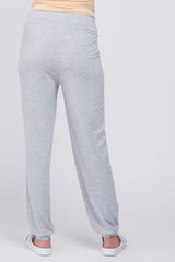 Grey Contrast Maternity Jogger Pants