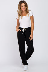 Black Contrast Jogger Pants