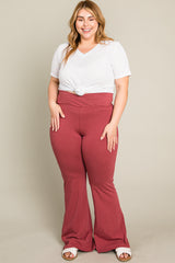 Rust Layered V-Front Plus Leggings