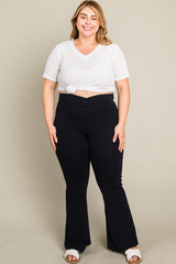 Navy Layered V-Front Plus Leggings