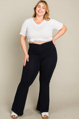 Navy Layered V-Front Plus Leggings