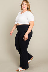 Navy Layered V-Front Plus Leggings