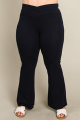 Navy Layered V-Front Plus Leggings