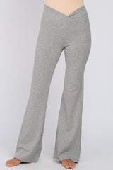 Heather Grey Layered V-Front Leggings