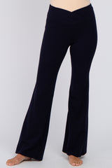 Navy Layered V-Front Leggings