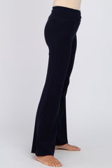 Navy Layered V-Front Leggings