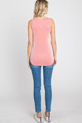 Coral Striped Tank Top