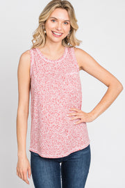 Rust Floral Print Tank