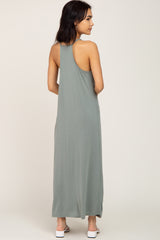 Olive Racerback Maxi Dress