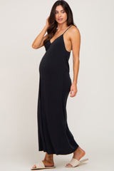 Black Racerback Maternity Maxi Dress