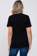 Black "Boss Mama" Maternity Graphic Top