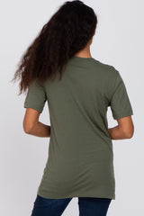 Olive "Boss Mama" Graphic Top