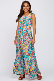 Jade Abstract Maternity Maxi Dress