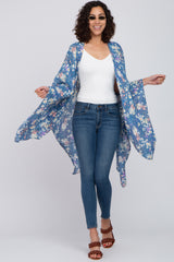 Blue Floral Cover-Up