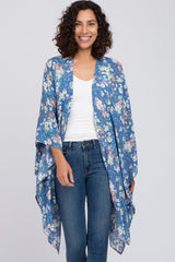 Blue Floral Cover-Up